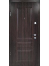 Вхідні двері квартирні Євро стандарт 22-50 Термопласт Горіх темний/біле дерево