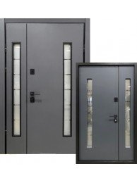 Вхідні двері вуличні Термік 22-132 з склопакетом Антрацит 1170*2050