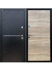 Входные двери  в дом Magda Doors Прайм Лайт чёрная краска /Дуб сонома