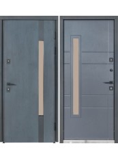 Входные двери Bulat Термо Хаус Kale 705/428 тёмный антрацит / уличный антрацит серый