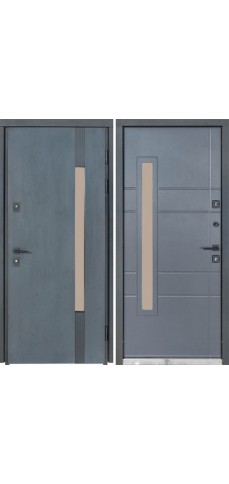 Входные двери Bulat Термо Хаус Kale 705/428 тёмный антрацит / уличный антрацит серый