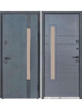 Вхідні двері Булат Термо Хаус Kale 705/428 темний антрацит / вулична антрацит сірий
