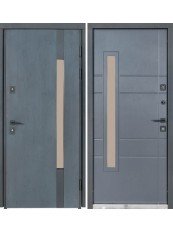 Входные двери Bulat Термо Хаус Kale 705/428 тёмный антрацит / уличный антрацит серый