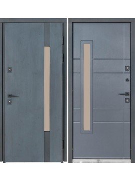 Вхідні двері Булат Термо Хаус Kale 705/428 темний антрацит / вулична антрацит сірий