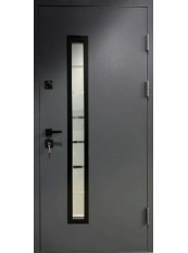 Входные двери Т.15/814 Steel антрацит / белое дерево