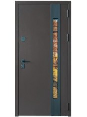 Входная дверь в Дом Magda Doors Т 15.806,1 RAL 8019/Белый супермат