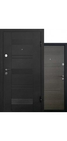 Вхідні двері в Будинок Міністерство Дверей Doors БЦ-132 Чорний муар / Венге горизонт