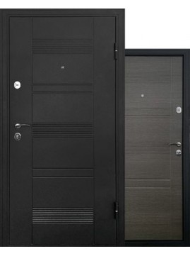 Вхідні двері  в Будинок Міністерство Дверей  Doors БЦ-132 Чорний муар / Венге горизонт 