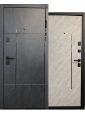 Вхідні двері  в Будинок Міністерство Дверей  Doors ГАЛИЧИНА БЦ Оксид темний / Зріз каменю 