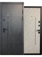 Вхідні двері  в Будинок Міністерство Дверей  Doors ГАЛИЧИНА БЦ Оксид темний / Зріз каменю 