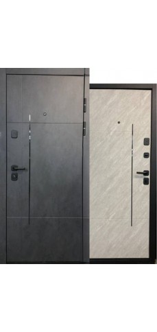 Входные двери в Дом Министерство Дверей Doors Galichina БЦ Оксид тёмный / Срез камня