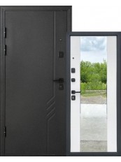 Вхідні двері  в Будинок Міністерство Дверей  Doors ГЕТЬМАНСЬКЕ ДЗЕРКАЛО Чорний Муар / Білий мат 