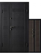 Вхідні двері  в Будинок Міністерство Дверей  Doors ГОРИЗОНТ 1200 Чорний муар / Венге сірий 