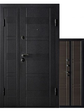 Вхідні двері  в Будинок Міністерство Дверей  Doors ГОРИЗОНТ 1200 Чорний муар / Венге сірий 