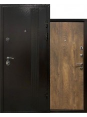 Вхідні двері  в Будинок Міністерство Дверей  Doors ХОРТИЦЯ Чорний муар / Спил коньячний 