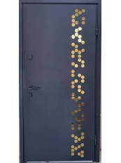 Вхідні двері  в Будинок Magda Doors Орнамент RAL 9803M/Антрацит
