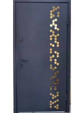Вхідні двері  в Будинок Magda Doors Орнамент RAL 9803M/Антрацит