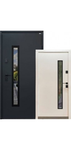 Вхідні двері в Будинок Magda Doors PRIME MAX SKLO_PAKET RAL 9005