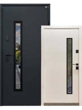 Вхідні двері  в Будинок Magda Doors PRIME MAX SKLO_PAKET RAL 9005