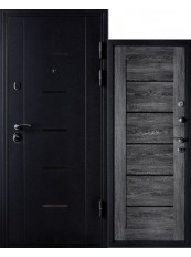 Вхідні двері  в Будинок Міністерство Дверей  Doors ВЕРХОВИНА 2 Чорний муар / Дуб шале 