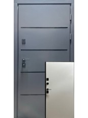 Вхідні двері Редфорт Комфорт ФОРЕСТ ГРЕЙ Вулиця RAL 7024 / Біла шагрень 