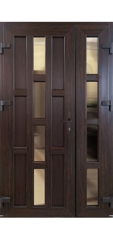 Вхідні двері металопластикові 22-20П полуторні 1200х2050