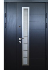 Вхідні двері з полімерним покриттям 22-84 класік полуторні 1170х2050