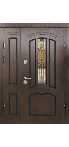 Вхідні двері з полімерним покриттям 22-85 класік полуторні 1170х2050