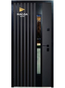 Вхідні двері  в Будинок Magda Doors Т.16 720.1 Графіт / Бетон антрацит